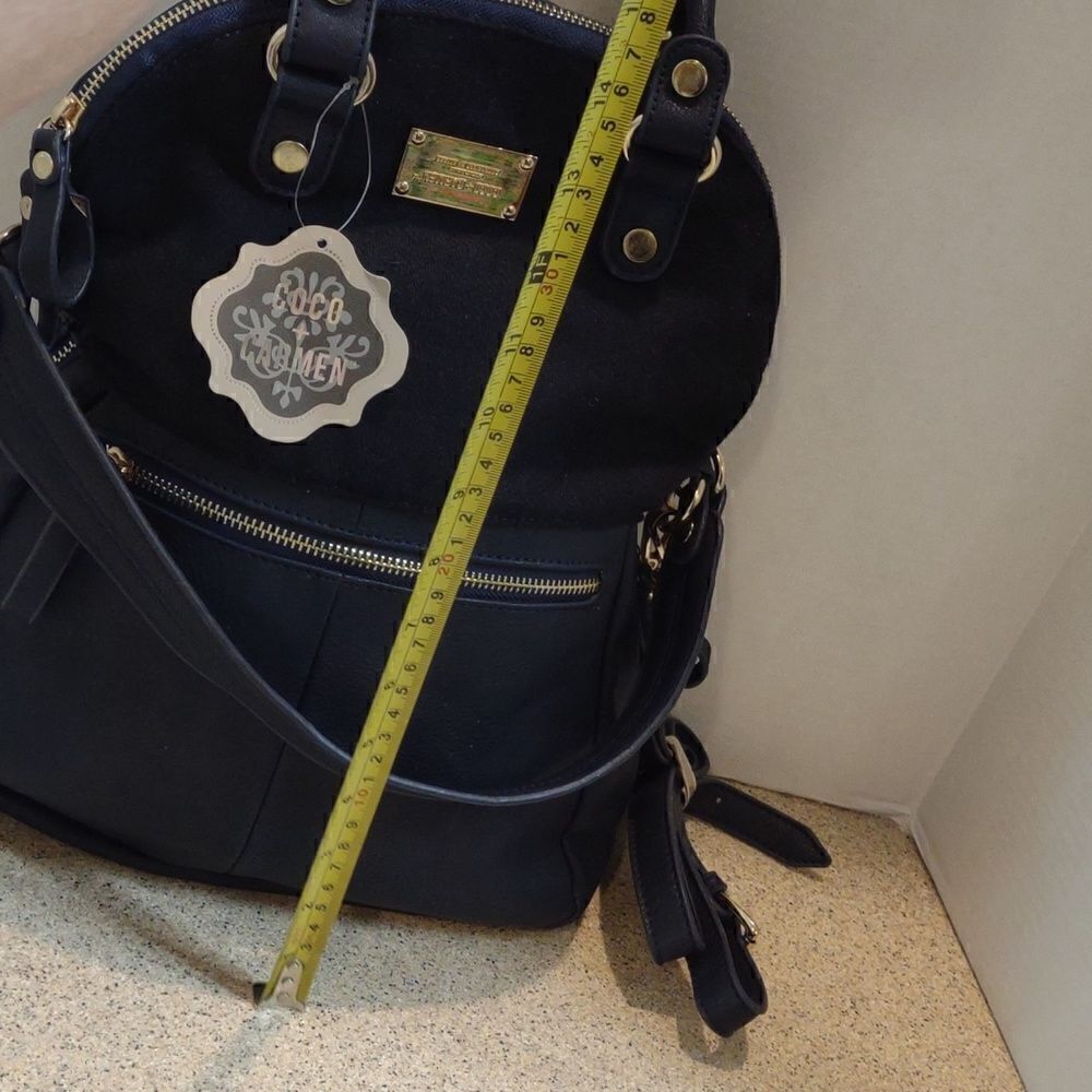 Coco and Carmen Navy Vegan Purse NWT - Picture 4 of 12